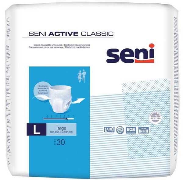 Seni Active Classic Pants, Large, 30 kpl pakkaus