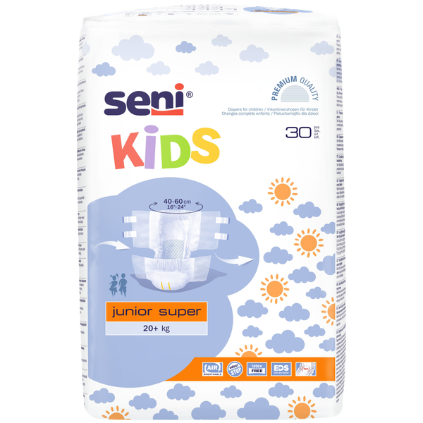 Seni Kids Junior Super 20+kg teippivaippa, 30 kpl pakkaus
