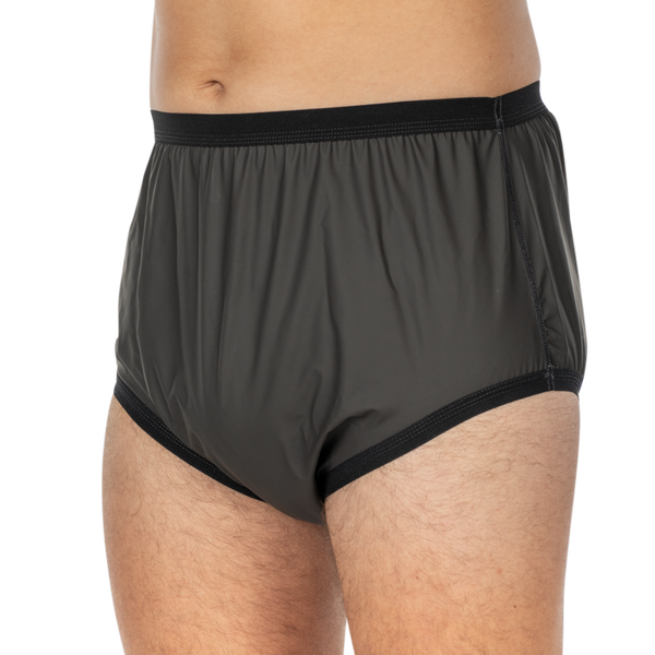 Suprima harmaat polyuretaanihousut (1204)