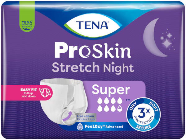 TENA ProSkin Stretch Night Super, Large, 30 kpl pakkaus