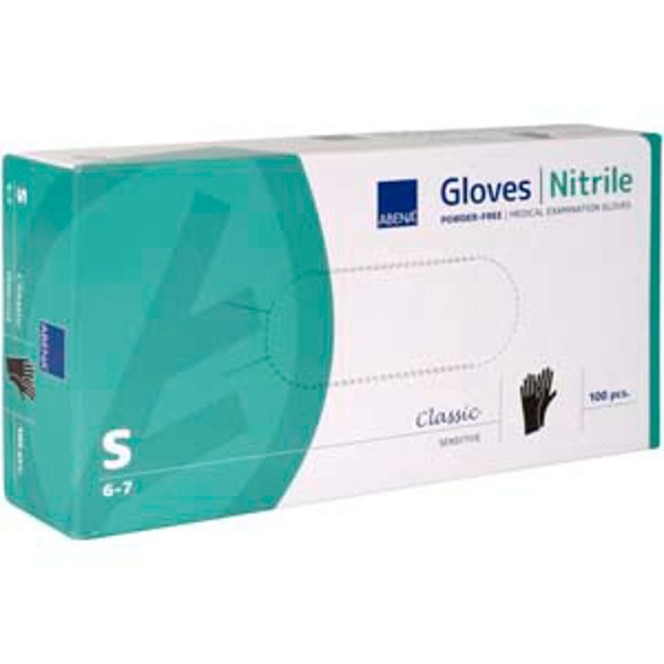 Abena Classic musta nitriilik&auml;sine, Small, 100 kpl pakkaus