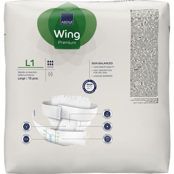 Abena Wing Premium L1, Large, 15 kpl pakkaus