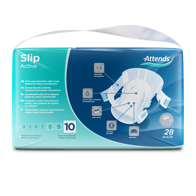Attends Slip Active 10M, Medium, 28 kpl pakkaus