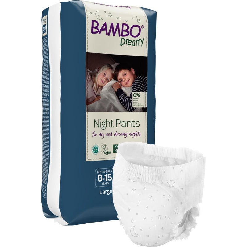 Bambo Dreamy Night Pants Unisex 8-15-vuotiaille, 10 kpl pakkaus