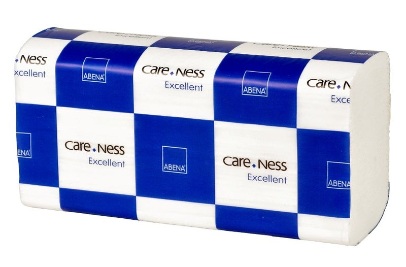 Abena Care-Ness Excellent k&auml;sipyyhe 2-krs c-taitto valkoinen, 3060 kpl laatikko
