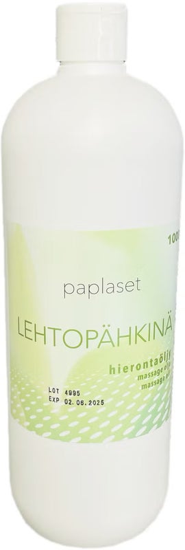 Paplaset Lehtop&auml;hkin&auml; hieronta&ouml;ljy 1 L