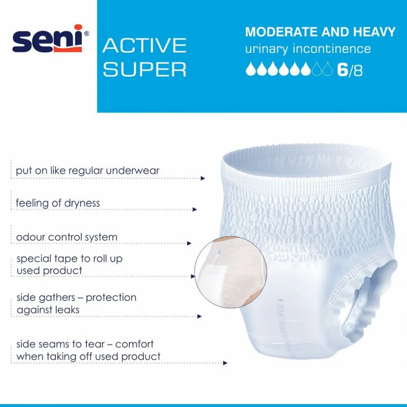 Seni Active Super, Extra large, 10 kpl pakkaus