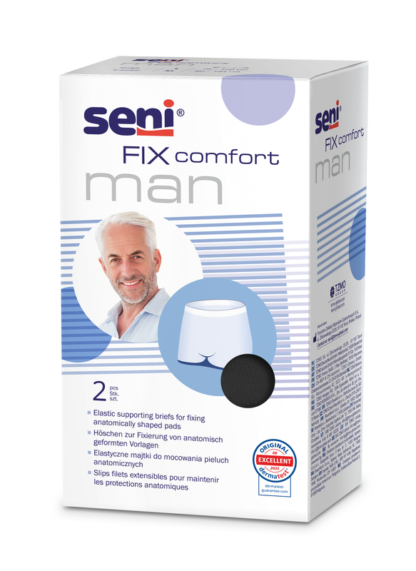 Seni Fix Comfort Man musta, Extra large, 2 kpl pakkaus