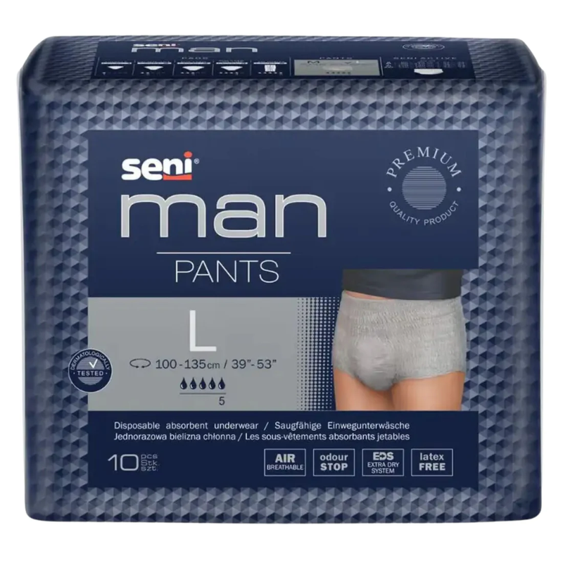 Seni Man Pants, Large, 10 kpl pakkaus