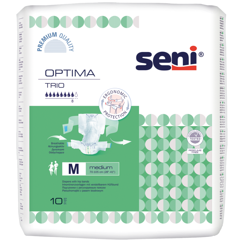 Seni Optima Trio, Medium, 10 kpl pakkaus
