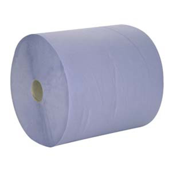 Teollisuuspyyhe 2krs 360m/1000 arkkia &Oslash;27cm sininen, 2 rullan pakkaus